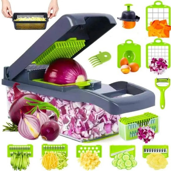 14-in-1 Vegetable Chopper & Slicer Set | Quick-Prep Kitchen Cutter