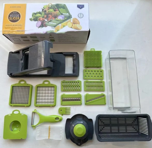 14-in-1 Vegetable Chopper & Slicer Set | Quick-Prep Kitchen Cutter