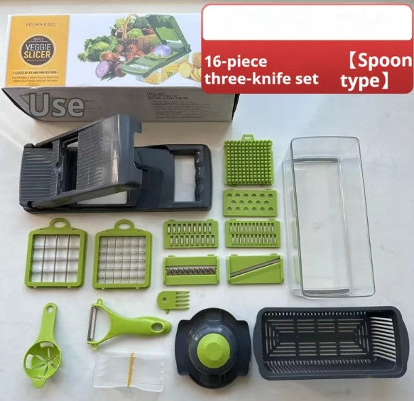 14-in-1 Vegetable Chopper & Slicer Set | Quick-Prep Kitchen Cutter