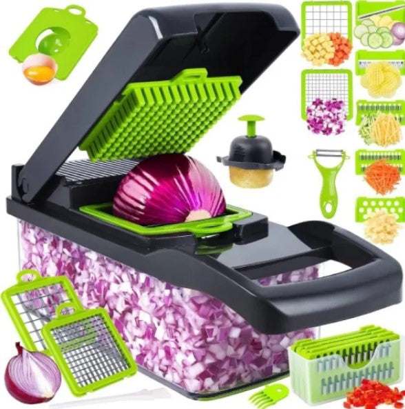 14-in-1 Vegetable Chopper & Slicer Set | Quick-Prep Kitchen Cutter