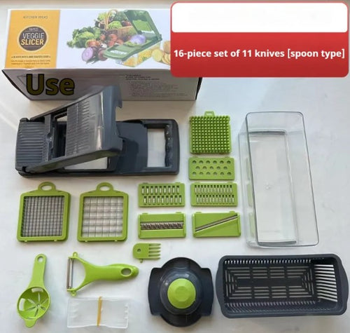 14-in-1 Vegetable Chopper & Slicer Set | Quick-Prep Kitchen Cutter